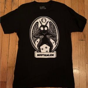 Hot Topic Black Matter Mothman T-Shirt. Goth.